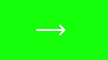 animado seta ponteiro looping verde tela fundo video