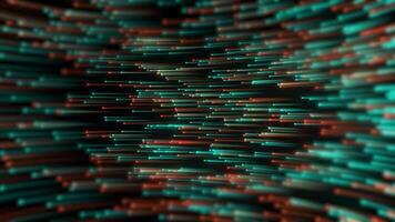 futuristic retro light burst animation background loop motion effect with orange and cyan color video