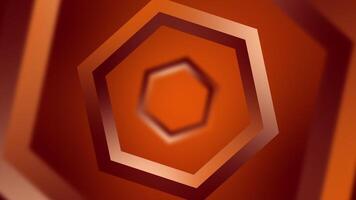 An abstract psychedelic spinning spiral polygon motion graphic background with orange color. video