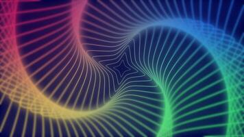 An abstract psychedelic spiral motion graphic background with gradient color. video