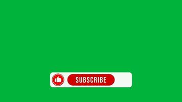 Pop up youtube like subscribe and bell icon, Call to Action animating Mouse Motion graphic with chroma green screen background video