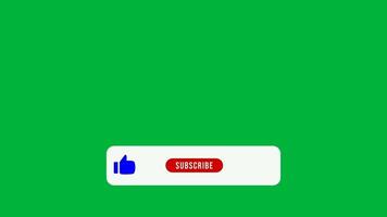 Pop up youtube like subscribe and bell icon cursor animation, call to action animating Mouse Motion graphic with chroma green screen background video