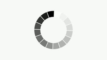 animation buffer Loading circle icon progress rotates on a white background video