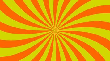 sunbrust rotating animation background with yellow and orange color video