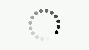 animation buffer Loading circle icon progress rotates on a white video