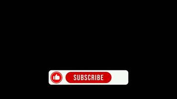 Pop up youtube like subscribe and bell icon cursor animation button clicked, call to action animating Mouse Motion graphic with alpha channel background video