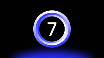 modern style countdown animation from 9 to 1, colored blue and black video
