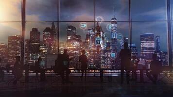 Data protection using artificial intelligence. 3D render video