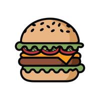 hamburger icon on white background vector