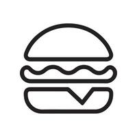 a hamburger icon in a line style vector