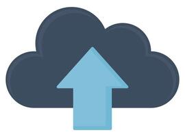 Upload flat icon isolated on white background. vector