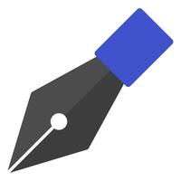 Pen tool cursor flat icon isolated on white background. vector