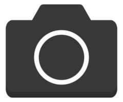 Camera icon in flat style. vector