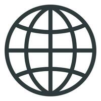 World Wide Web flat icon isolated on white background. vector