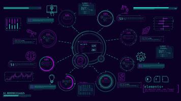 Animation of infographics about programming and technology. video