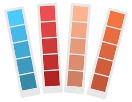 Flat icon of color palette in different color isolated on white background. vector