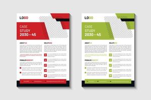 Minimal Case - study design template vector