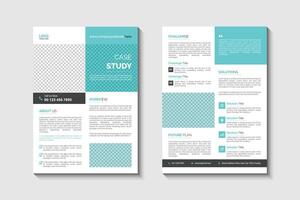 Clean Case study design template vector