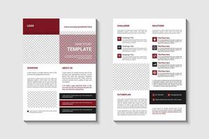 Simple Case - study design template vector