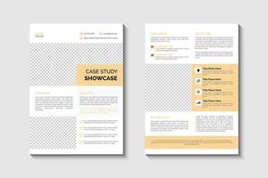 Case - study template Design vector