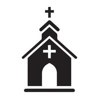 Church Icon in a Circular Frame vector
