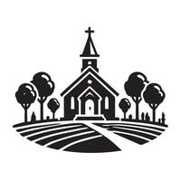 silhouette of a church, perfect for religious-themed designs vector