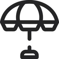 Rounded Stroke Umbrella Icon vector