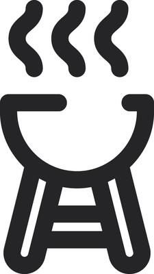 Rounded Stroke Bbq Icon