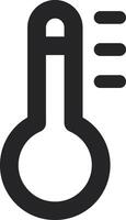 Rounded Stroke Temperature Icon vector