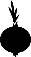 Rounded Filled Onion Icon vector