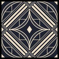 a black and white geometric pattern with a diamond in the center vector