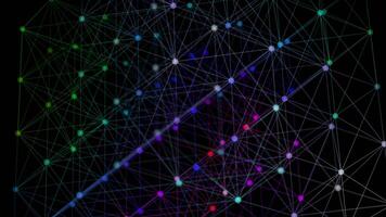 Bokeh Network Dots and Lines 4K 3D video