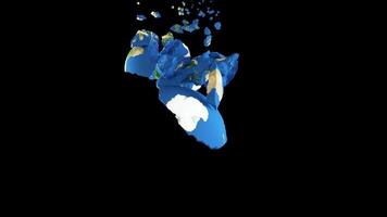 Abstract Earth Globe Pieces 3D Rendering video