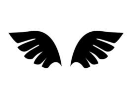 wings with black wings on a white background vector