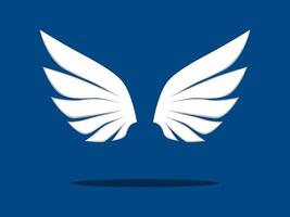 angel wing icon on a blue background vector