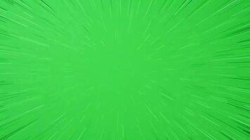 A bright green animation features white speed lines radiating outward from the center, creating a dynamic and futuristic effect. Ideal for use in motion graphics. video