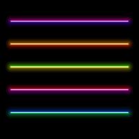 Multiple LED lights on set in the dark vector