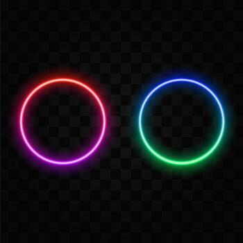 neón rectangular marco. brillante contorno formas resumen antecedentes ilustración vector