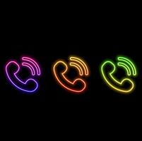 Device icon. Media elements in neon style icons. Simple icon for websites, web design, mobile app, information graphics vector