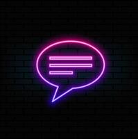 Animated neon line massage icon with massage icon, advertisement offer concept. Representing text or communication concept animation in black vector
