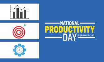 National Productivity Day focuses on raising awareness about the significance of time management, innovation, and optimizing resources for greater productivity in workplaces and communities. vector