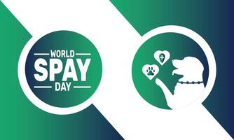 World Spay Day highlights the significance of spaying and neutering to prevent the overpopulation of stray animals, improving the lives of pets and communities worldwide. vector