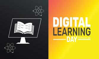 Digital Learning Day highlights the importance of modern tools in classrooms, inspiring students and educators to innovate, grow, and succeed in an ever-evolving digital world. vector