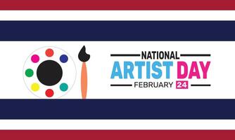 National Artist Day is a day to appreciate and recognize the work of artists who shape the cultural landscape through their unique talents and artistic expression. vector