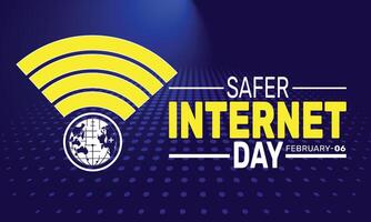 Safer Internet Day promotes the importance of online safety and digital responsibility. It encourages users to be mindful of security and respect when navigating the internet. vector