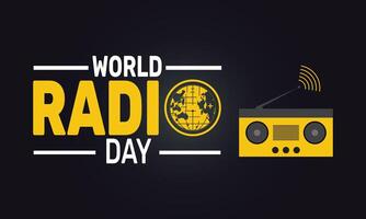 Celebrate World Radio Day by honoring the power of radio to inform, educate, and connect people across the globe. A tribute to the voices that unite nations and bridge communities. vector