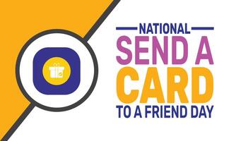 Celebrate National Send a Card to a Friend Day by sending a personal card to a friend. It's a simple gesture that strengthens bonds and reminds them that you care, even from a distance. vector