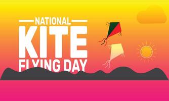 National Kite Flying Day brings people together to enjoy the simple pleasure of watching kites soar, creating a sense of wonder and joy for all ages. vector