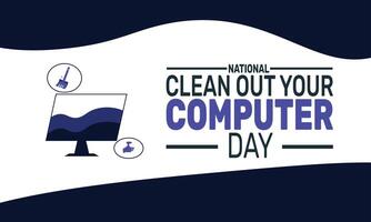 National Clean Out Your Computer Day is the perfect opportunity to declutter your system, improve your computer speed, and optimize its performance for better results. vector