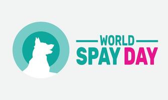 World Spay Day is an annual event dedicated to raising awareness about the importance of spaying and neutering pets to reduce overpopulation and ensure healthier communities. vector